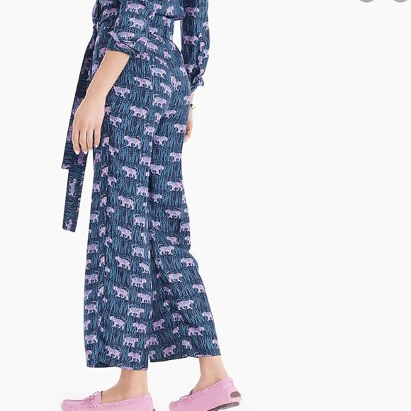 J. Crew Pants - J Crew Jungle Print Cropped Spring Easy Pants 6